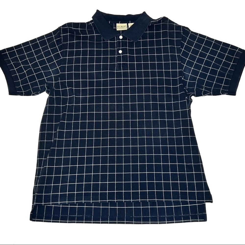 L.L.Bean Mens Cotton Polo Shirt size Large